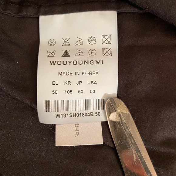 WOOYOUNGMI Men’s Black Button Down Shirt Size 50 or M - Picture 6 of 8